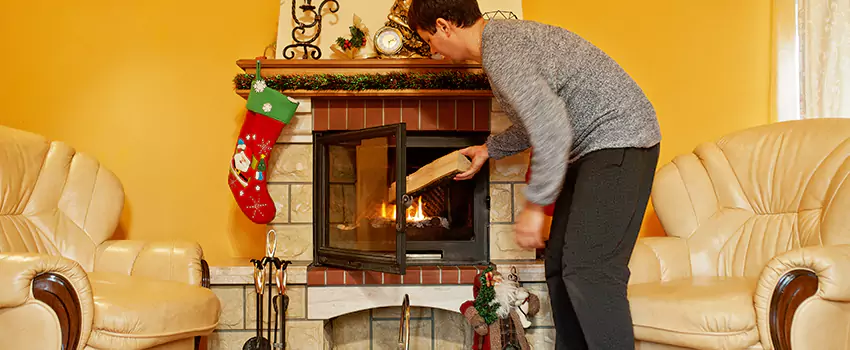 Rusted Metal Fireplace Restoration in DeBary, Florida